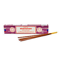 Натуральні пахощі МЕДИТАЦІЯ СТИТЯ (MEDITATION SATYA), 15 г пилкові аромапалички на бамбуковій основі