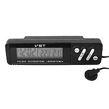 Термометр з годинником VST-7067
