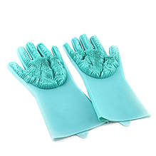 Рукавиці для миття посуду з щіткою Kitchen Gloves