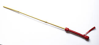 Бамбукова тростина, батіг бдсм, ручна робота, натуральна шкіра Червоний