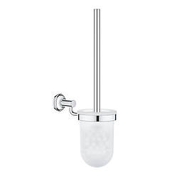 Йоржик для унітазу настінний GROHE Essentials Authentic округлий скляний хром 40658001