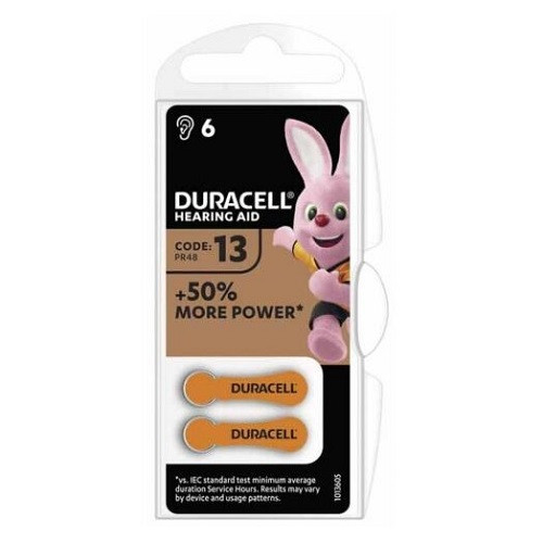 Батарейки для слухових апаратів Duracell Hearing Aid 13 6 шт