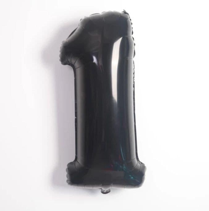 Фольгована цифра 1 розмір 75см | Чорний