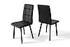 Стілець обідній Триніті (ніжки чорні метал/шкірзам чорний), фото 2