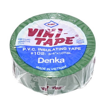 Ізострічка ПВХ ''VINI-TAPE'' #102 0,15x19мм (10ярд.) зелена, NAR0517
