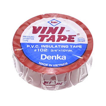 Ізострічка ПВХ ''VINI-TAPE'' #102 0,15x19мм (10ярд.) червона, NAR0513