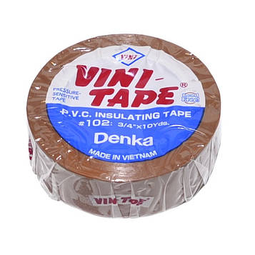 Ізострічка ПВХ ''VINI-TAPE'' #102 0,15x19мм (10ярд.) коричнева, NAR0512