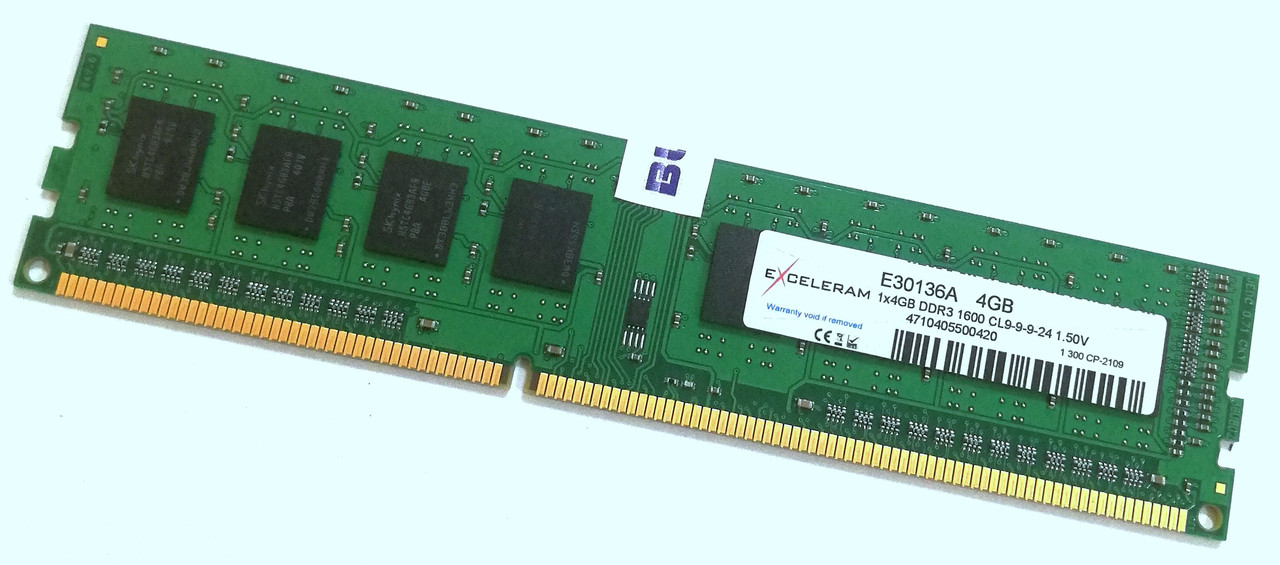 Оперативна пам'ять Exceleram DDR3 4Gb 1600MHz 12800U CL9 (E30136A). Нова!