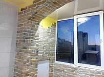 Облицовка кухни декоративным камнем 2