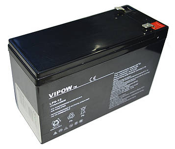 Акумулятор гелевий Vipow 12V 9.0Ah BAT0228 (вироб. 2024.08.25)