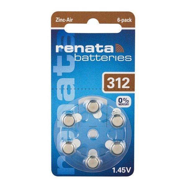 Батарейка Renata ZA312 (уп.6 шт)