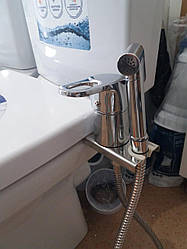 Змішувач для біде з кріпленням на унітаз Lidz (хром/нерж. сталь)