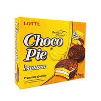 ШОКОЛАДНЫЕ ПИРОЖНЫЕ ЧОКО ПАЙ (CHOCO-PIE) LOTTE BANANA (12 ШТ.), 336 г