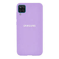 Чехол Silicone case для Samsung A12 (30) Lilac лиловый