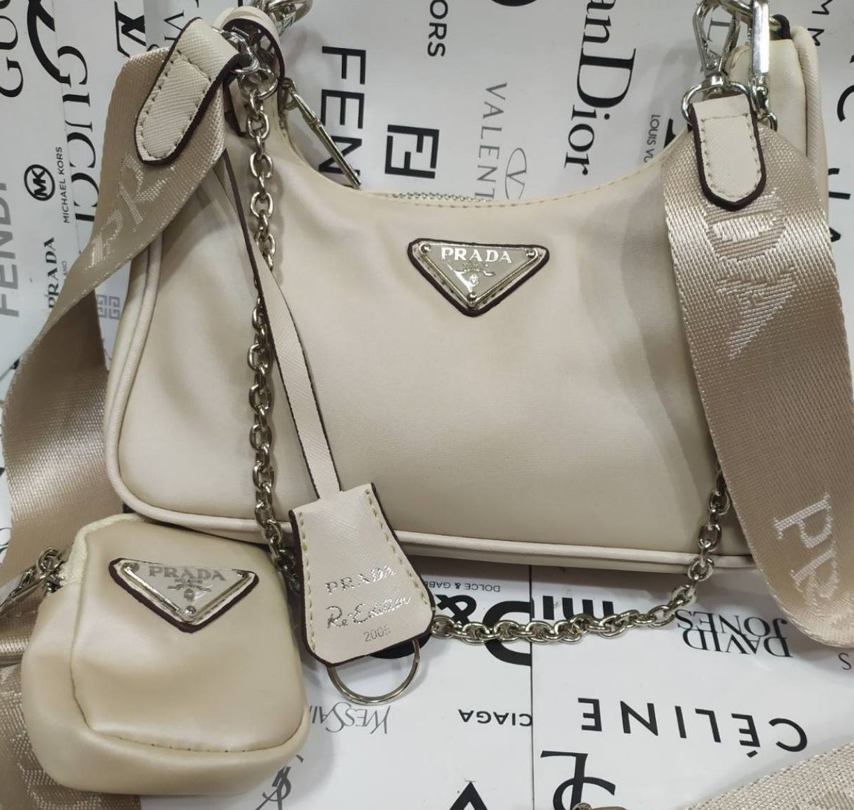 Жіноча сумка Prada на ланцюжку, 29*19 см, 931105