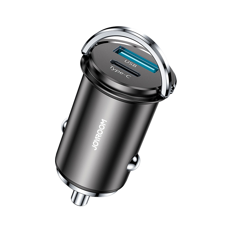 Автомобільна зарядка з швидкою зарядкою QC 3.0 JOYROOM C-A45 |1USB/1Type-c, QC/PD, 5A/20W| Чорний