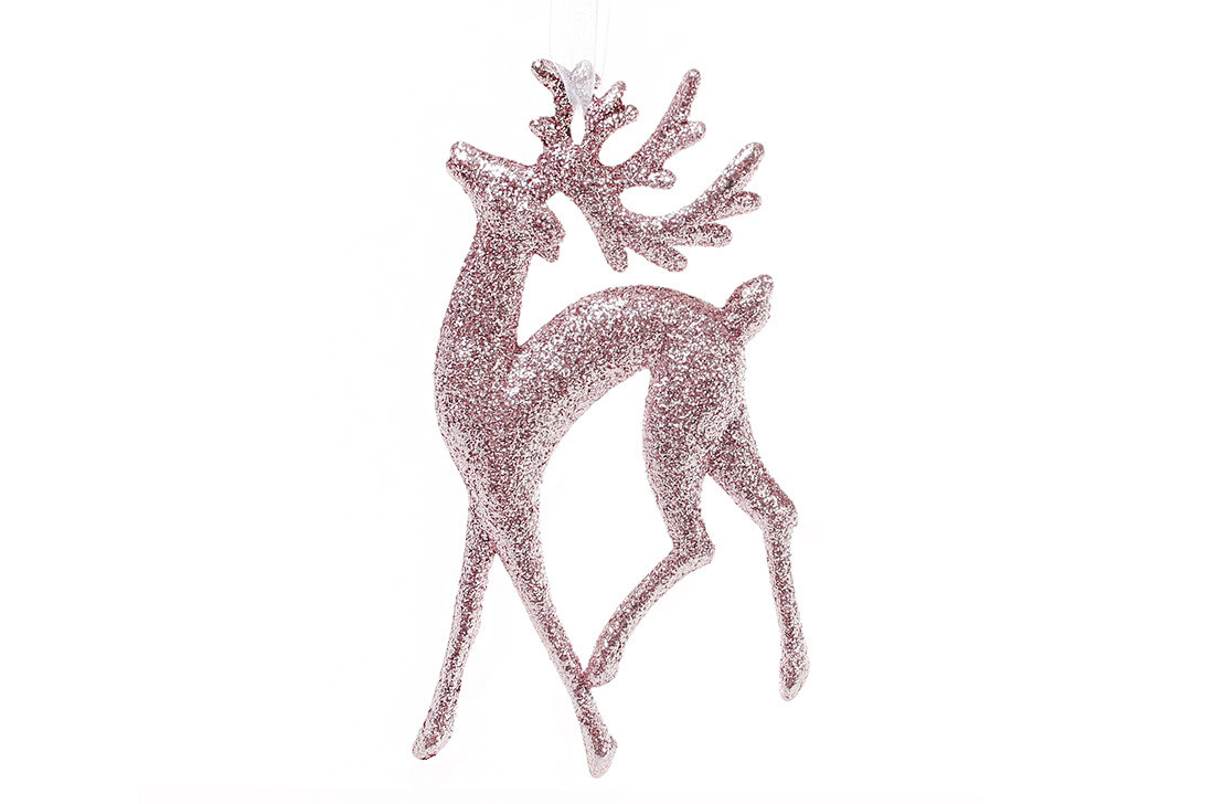Підвіска Олень 14см рожевий, фото 1