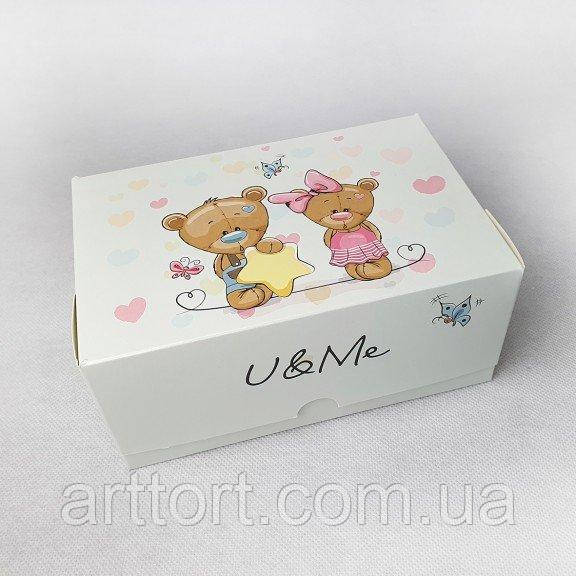 Коробка для десертів з принтом Ведмедики 180*120*80, фото 1