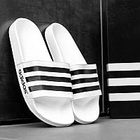 Шльопанці чоловічі Adidas тапочки адідас білі шльопанці сланці