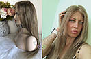 💎Натуральний жіночий парик баклажан з чубчиком, натуральний волосся 💎, фото 5