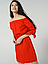 Стильне літнє плаття з відкритими плечима коротке легке софт, розмір XS, S, M, синє, червоне, фото 3