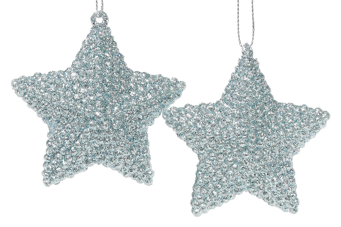 Підвіска Зірка 8см блакитна, фото 1