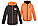 Двостороння куртка демісезонна дитяча для хлопчика чорна / помаранчева Pleses, розміри 110-164, фото 2
