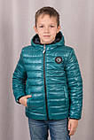 Демісезонна двостороння куртка для хлопчика на осінь, весну "Pleses", синя з бірюзовим, розміри 98-134, фото 3