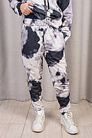 Спортивні штани дитячі для хлопчика ТАЙ ДАЙ чорний-білий Pleses, розміри 128-152