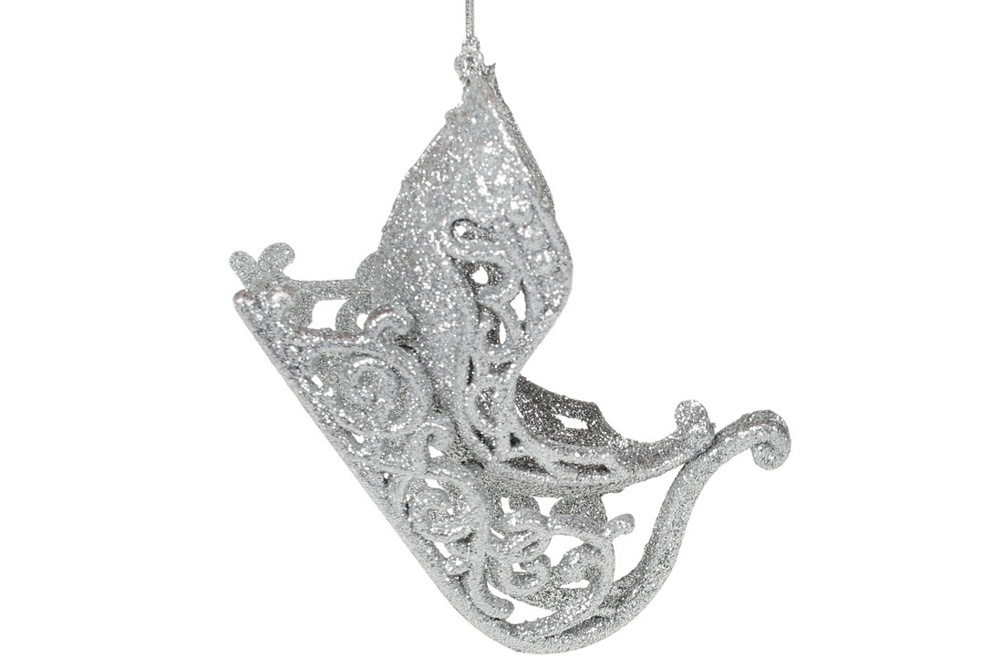 Підвіска Сани 12см срібло, фото 1