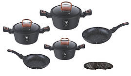 Набір Кухонна посудка з Мармуровим Покриттям Top Kitchen TK00012 Набір Каструль 10 Предметів