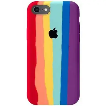 Silicone Rainbow Case iPhone 8 (03) Rainbow