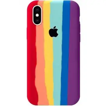 Silicone Rainbow Case iPhone Xs Max (03) Rainbow
