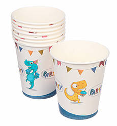 Одноразові стакани "Діно", 8 шт., 200 мл