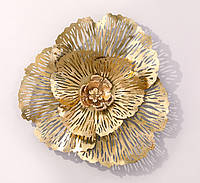 Настенный декор "Цветок" из металла бронза