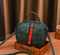 Женская сумочка клатч через плечо, стильная молодежная сумочка с тиснением Зеленый