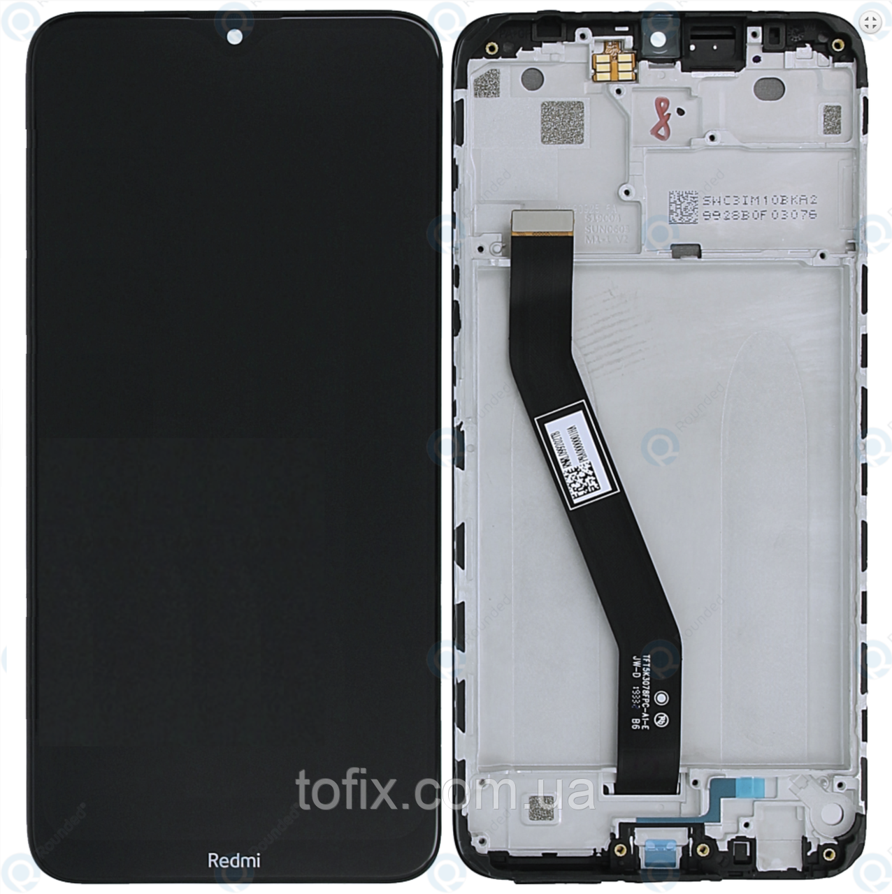 Дисплей для Xiaomi Redmi 8, Xiaomi Redmi 8A, модуль (екран і сенсор) з рамкою, чорний, оригінал сервісний