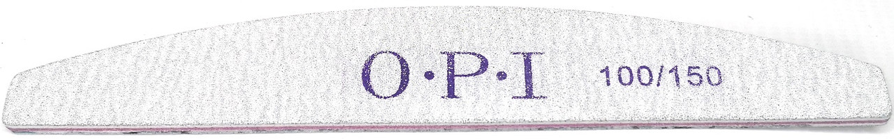 ПИЛКА ДЛЯ НІГТІВ O. P. I. "ПІВМІСЯЦЬ" 100/150 (КОЛІР: СІРИЙ)