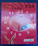 УФ лампа для нарощування нігтів на 36 Вт з таймером на 2 хв, великий розмір з запобіжником, рожева., фото 6