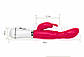 Силіконовий вібратор з клиторальным відростком і лубрикантом Рожевий, фото 3