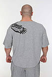 Топ-футболка світло сіра BigSam 3241, фото 3