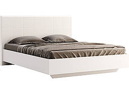 Ліжко двоспальне Family/Філі 160x200 з м'яким наголов'ям без каркаса Глянець білий-Екошкіра ТМ Міро Марк
