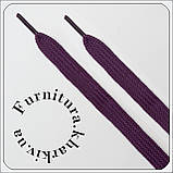 Шнурок взуттєвий плоский 1 м темно-фіолетового кольору, фото 2