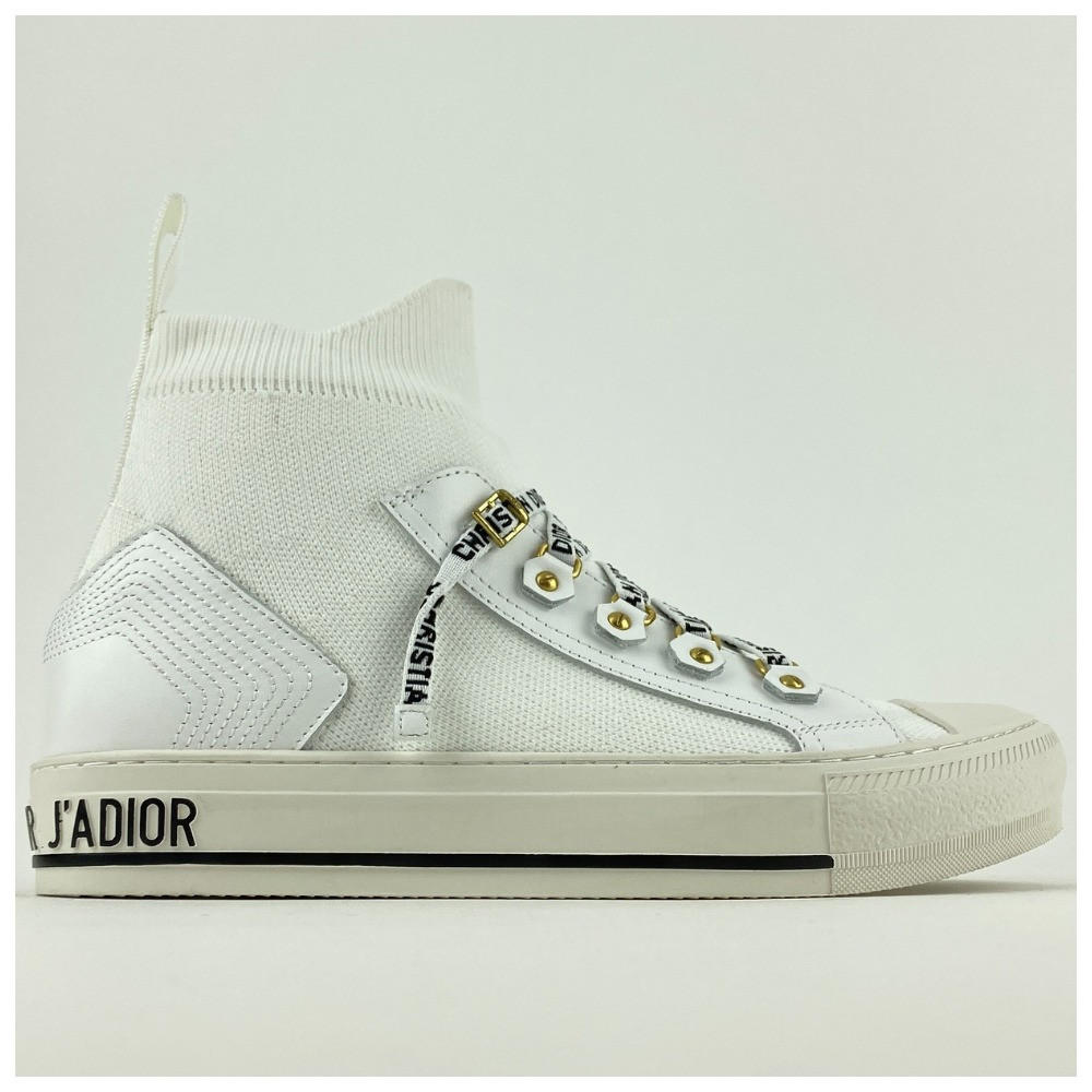 Жіночі кросівки Dior B23 High-Top White, білі кеди діор б23 хайтоп, фото 1