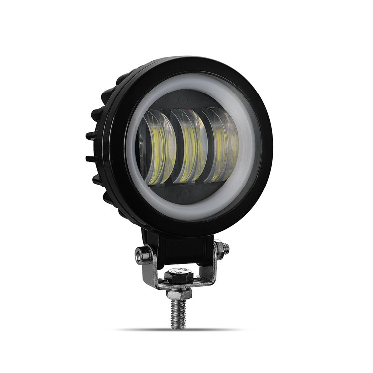 Фара світлодіодна LED противотуманная кругла 30W + LED кільце з чіткою світловий кордоном