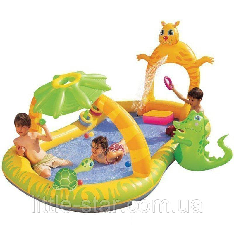 Надувний ігровий центр Bestway 53030 Пригоди у джунглях, 290 х 170 х 137 см,