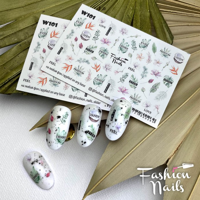 Слайдер-дизайн водні наклейки для нігтів Слайдер дизайн Fashion Nails