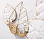 Настінний декор "Листя" металевий біло-золотий   19080, фото 5