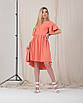 Молодіжне плаття "367", помаранчевий, розміри подвійні 42-44,46-48,50-52, фото 3