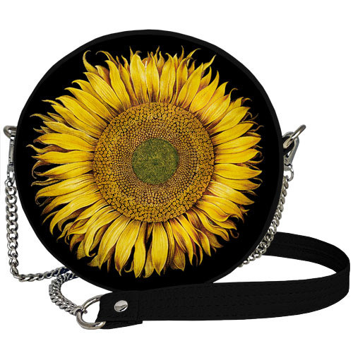 Сумка кругла жіноча Tablet Соняшник (RS_21M005_BL), фото 1